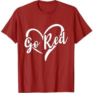 Go Red for Women American Heart Disease Month Awareness T-Shirt Womens Size M