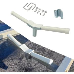 FreeAgain Boat Trailer V-Guide Kit - 2-Layer Hot-Dip Galvanized Center Support with HDPE Plate, Compatible with 3" x 3" Front Cross Member, Includes Bracket & U-Bolts for Marine Saltwater Use