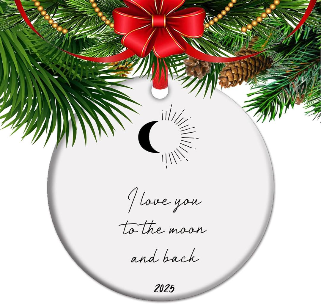 Love You to The Moon and Back Christmas Ornament Keepsake Traditional Grandchild (C1)