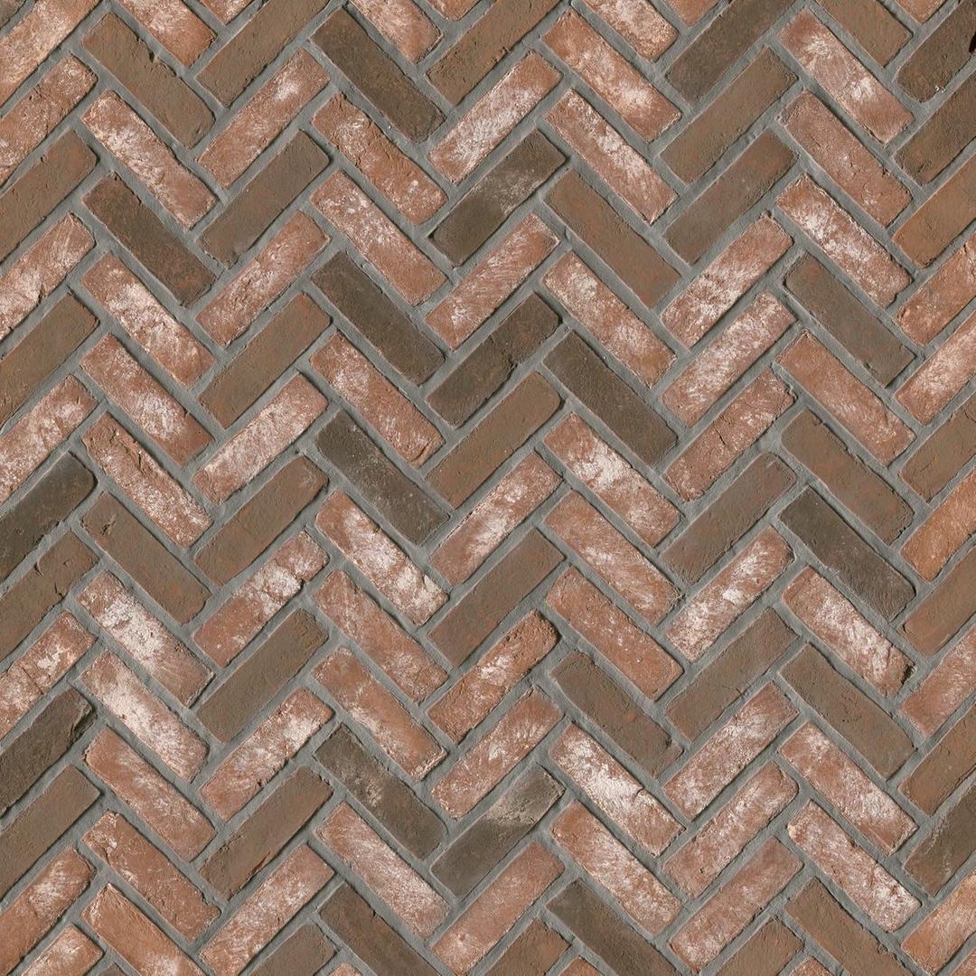 MSI Noble Red 12.5 in. x 25.5 in. Clay Brick Herringbone Floor Tile, Brick Wall Tile For Bathroom, Kitchen Backsplash, Accent Wall Tile, And Shower Wall Tile