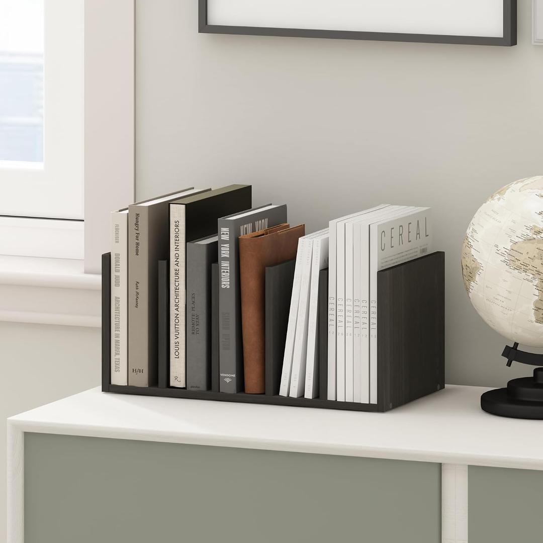 Furinno Hermite File Holder Desk Organizers and Accessories, Black Espresso, 5 vertical file