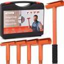 4-in-1 Door Hinge Adjustment Tool for Sagging Doors, Steel Hinge Repair & Alignment Wrench for Home and Commercial Use