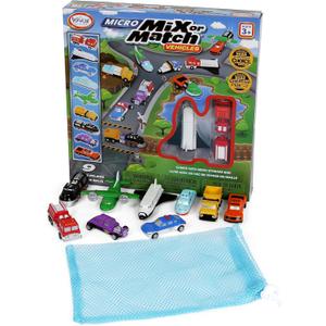 Popular Playthings Magnetic Vehicles for Toddlers 1-3, Mini Mix or Match Car Toys, Set of 9 Gift for Kids - Vehicles