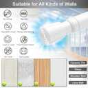 AIZESI 1pcs Tension Curtain Rod Spring Tension Rod Short Curtian Rods No Drilling Expandable Spring Loaded Curtain Tension Rod Adjustable 26 to 39 inch,Best Use Range 28 to 36 inchWhite