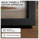 Homeforia A3 Picture Frame Black Wood, High-End Oak 11.7 x 16.5 Black Poster Frames Matted to 8.3 by 11.7 Photo, 11.7x16.5 Size Wooden Frame with Mat 8.3x11.7 Print, Tempered Glass, Wall Kit, Set of 1