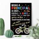 4 x Funny Principal Appreciation Card Gift, Thank You Gift for School Principal, Humorous Leadership Greeting for Principals Day, End of Year Appreciation Card from Staff Students Families