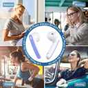 Wireless Earbuds, Bluetooth Headphones with HiFi Stereo Noise Cancelling Mic, USB-C Charging Case, 50H Playtime with LED Display, IPX7 Water Resistant in Earphones for Sports, Travel, Blue