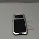 Marrkey Compatiable with iPhone 17 Pro Case,360 Full Body Protective Cover Heavy Duty Shockproof [Tough Armour] Aluminum Alloy Metal Case with Silicone Built-in Screen Protector - Silver