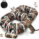 Cat Tunnel for Indoor Entertainment, Tear-Resistant Cat Play Tube with Play Ball, Collapsible Pet Tube with Interactive Peephole, Ideal for Outdoor Exercise for Kittens Puppies Rabbits (8-Shaped)