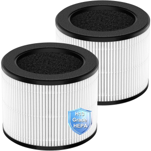 FFsign 100 Filter Replacement Compatible with Coway Airmega 100 Air Puri-Fier, 3-in-1 H13 True Hepa Filter, Deodorization Filter with Activated Carbon, 2 Pack