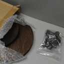 3 Pcs Wood Plant Stand Indoor Outdoor, Round Wood Riser for Decor 6/8/10" Wooden Stool Display Stand Flower Pot Holder Small Planter Tray Modern Potter Decorative for Desktop Counter Room (Rustic Brown)