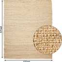 Chardin home 6x9 Jute Cotton Hand Woven Area Rug, Natural Jute Braided Boho Farmhouse Rug, Rustic Vintage Reversible Natural Fiber Rug for Living Room, Bedroom, Dining Room, Office, or Entryway.