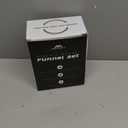 Protein Powder Funnel Set - Sleek Water Bottle Funnel for Powder Supplement with Cleaning Brush & Carabiners - No-Mess, Portable Protein Powder Container to Go for Workout, Fitness, Travel - 4 Pack