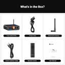 Fosi Audio HT4S Bluetooth Amplifier for Outdoor Speakers, 4 Channel Power Amp for Home Theater, Outdoor Gathering, 4.1/5.0 Ch Stereo Home Audio Receiver, Supports AUX/Optical Input with Remote Control