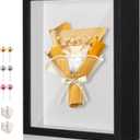 8x10 Shadow Box Display Case Picture Frame with Soft Linen Back,Large Deep Black Shadow Box 8x10 for Flowers Medal Display Case Jersey pet Graduation Memorabilia Ltems Crafts Photos