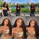 #4 Bundles Chocolate Brown Deep Wave Bundles Human Hair 30 32 34 Inch Pre Plucked Dark Brown Deep Curly Bundle Human Hair Extensions 3 Bundle 150g