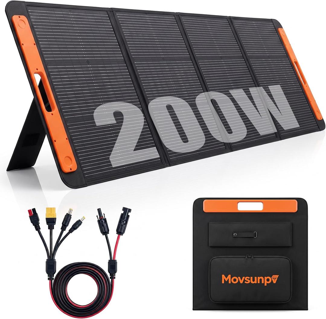 200W Portable Solar Panel 16BB N-Type ETFE Foldable Solar Panel Charger
