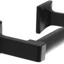 SENTO Black Toilet Paper Holder Wall Mount, Double Post Tissue Toilet Paper Holder, Easy Installation, Heavy Duty Metal, Matte Black