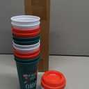 Pickmesh 12 Pack Christmas Coffee Cups Gifts Bulk 16 oz Reusable Coffee Cup Tumblers with Lid Plastic Cups Travel Mug Thank You Gifts for Women Coworkers Holiday Drinks (Classic Style)