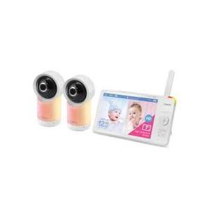 VTech RM5754HD RM5754HD Smart Wi-Fi 1080p Video Baby Monitor System with 5-in. Display, Night-Light, and Remote Access, White, Pack Of 2