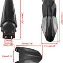 Motorcycle Fender Set Shock Front Rear Mudguard Fender Protector Compatible with Talaria Sting MX3 MX4 Electric Dirt Bike Imitation Carbon Fiber