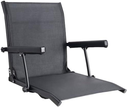 【2 Pack】Mesh Fishing Boat Seat, Breathable & Quick-Drying, Built-in Armrests and Premium Lumbar Support. 90° Foldable Boat Chair, 350 LBS Capacity, Only 4.6 LBS (2, No Logo)