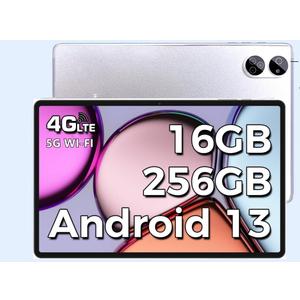 Android Tablet 10.1" inch, 4G LTE Dual SIM, 16GB RAM,256GB Storage,Supports Extend 1TB, IPS Touchscreen,Dual Camera, WiFi/WLAN/Bluetooth/GPS,TYD-109 (Silver, 256 GB)