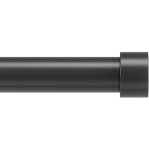 Umbra Cappa Modern 1" Curtain Rod, Includes 2 Matching Finials, Brackets & Hardware, Black (66 to 120)