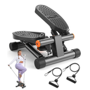 Niceday Steppers for Exercise, Mini Stair Stepper with Resistance Bands at Home Workout Equipment with 300LBS Loading Capacity, Hydraulic Fitness Stepper with LCD Monitor