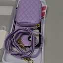 Phone Case for Samsung Galaxy S25 Plus S25+ 5G Wallet Cell Cover with Tempered Glass Screen Protector Wrist Crossbody Strap RFID Blocking Card Holder S25Plus 25S + S 25 25+ SM-S936U Women Girls Purple