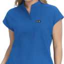 KOI Basics Women's Ari 1-Pocket Scrub Top (Blue, XS)
