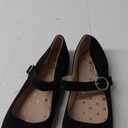 Girls' Black Mary Jane Flats with Buckle Strap – Size  1