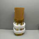 JHY DESIGN Set of 2 Outdoor Candle Lanterns 22"&17" H Decorative Vintage Metal Candle Holders for Garden Porch Indoor Outdoor Parties Weddings Patio Home Decor(Gold)