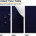 Navy Blue Square Tablecloth 54 x 54 Inch 210 GSM Stain&Water Wrinkle Resistant Washable Fabric Table Cloth for Dining Table Buffet Parties Outdoor Picnic Camping Kitchen