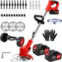 Weed Wacker Cordless,24v Electric Weed Eater Battery Powered with 2 4.0 Ah Batteries,Lightweight Weed Wacker with Wheels & Blade,3 in 1 String Trimmers for Women,Lawn Care,Garden,Yard, 47 inches