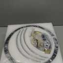 13" Industrial Drum Glass Chandelier, 3-Light Rustic Hanging Pendant Lights, Metal Round Lighting Fixture for Dining Room Foyer Entryway Hallway Bedroom, Clear Waterglass Drum Shade