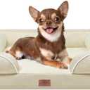 Comfort Expression Small Dog Beds Waterproof Orthopedic Foam Dog Sofa Beds for Small Dogs Comfy Pet Bed with Washable Removable Cover & Non-Slip Bottom(X-Small,Beige)