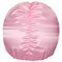 4 x Pink Satin Bonnet Silk Hair Bonnet for sleeping Adjustable Silk Bonnet Double Layer Satin Lined Hair Bonnet with Soft Elastic Band for Women Hats