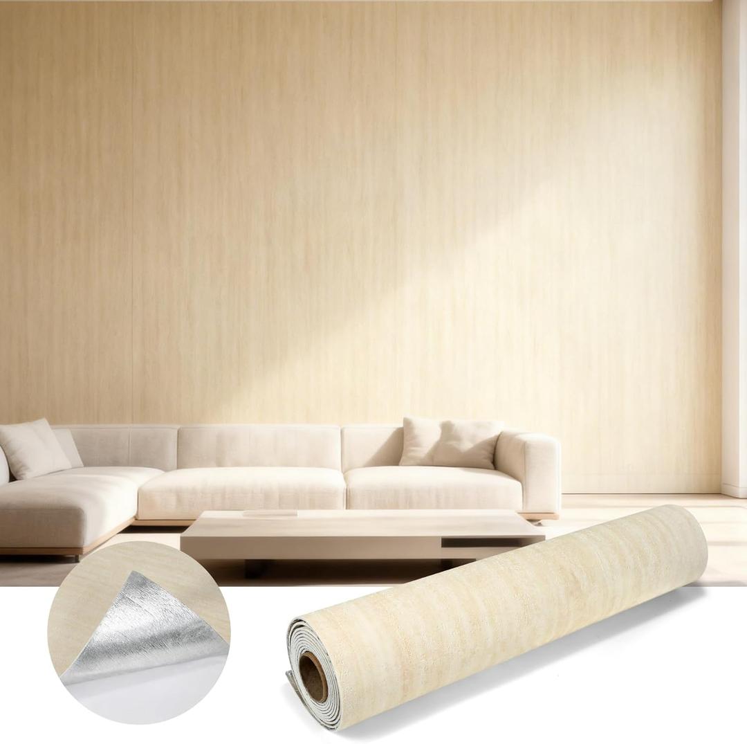 Faux Stone Peel and Stick Wall Panels Removable - Realistic 3D Slate Texture Self-Adhesive Backsplash Tile - Easy Install Wallpaper for Kitchen, 23.62x110 Inches 4PCS (Yellow)