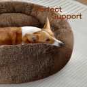 JOLLYVOGUE Dog Bed, Calming Anti-Anxiety Large Dog Bed, Fluffy Donut Cushion for Medium and Large Pets (27"/30"/36")