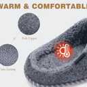 KuaiLu Womens Supportive Memory Foam Slippers Felt Fuzzy Lined Heel Cushion Lightweight House Shoes for Indoor Outdoor