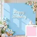 Pink Blue Square Arch Backdrop Cover, 6.6FT x 6.6FT Arch Covers Stretchy Backdrop Fitted Square Arch Stand Cover for Baby Shower Birthday Party Ceremony Banquet Photo Decoration