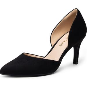 DREAM PAIRS Women's High Heel Closed Toe Dress Shoes Pumps Elegant Stiletto D'Orsay Slip On (6.5)