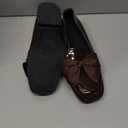 MakeMeChic Women's Bow Loafer Shoes Leather Square Toe Slip on Pump Dressy Shoes, Size: 6