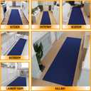 Ottomanson Hallway Runner Rug 2'7" x 9'10" Non Slip Solid Area Rugs Easy to Clean Laundry Rug Runner Durable & Pet Friendly Floor Carpet Runners for Hallways Entryway Living Room Kitchen, Navy