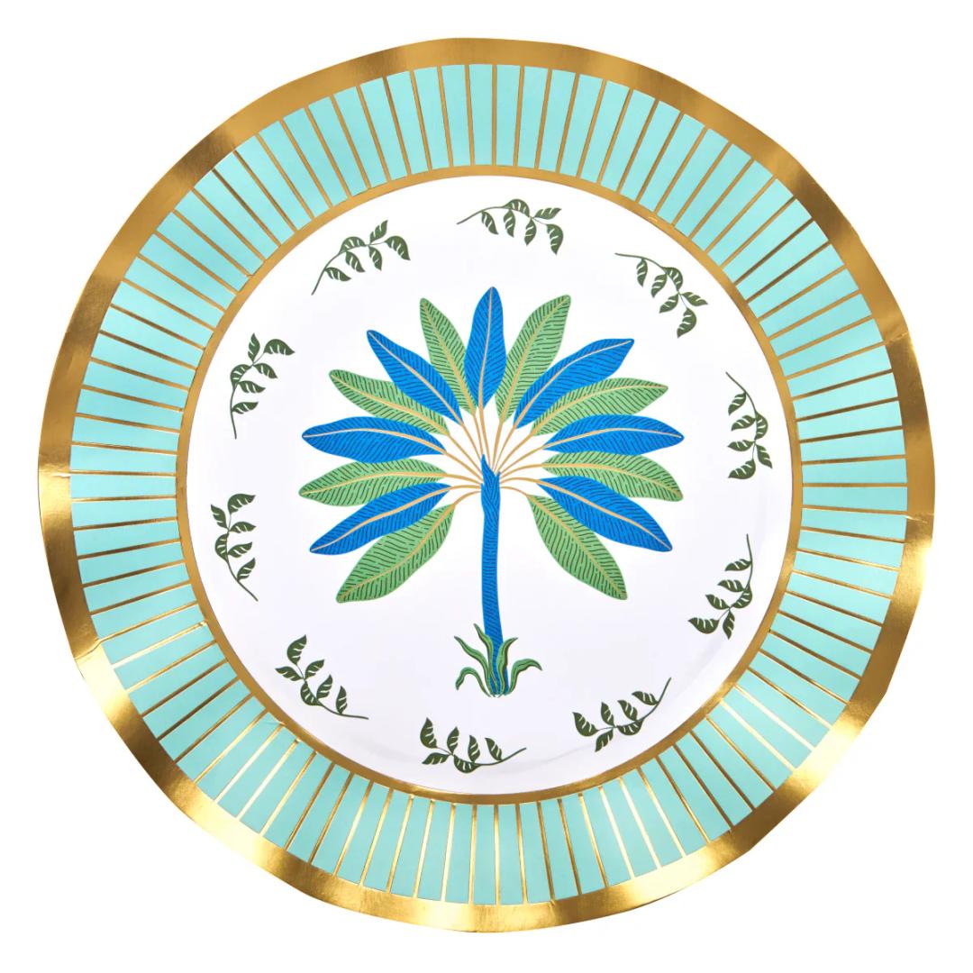 SOPHISTIPLATE 
Preppy Palm Dinner Plates/8pk