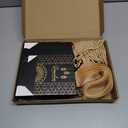 Marspark 30 Pcs Ramadan Mubarak Reusable Gift Bags with Bow, Black Gold Foil Stamping, Eid Mubarak Treat Bags with Handles, Reusable Eid Basket for Gifts Wrapping, Kareem Party Supplies, 14*6*12cm