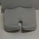 C CUSHION LAB Patented Pressure Relief Seat Cushion for Long Sitting Hours on Office/Home Chair, Car, Wheelchair - Extra-Dense Memory Foam for Hip, Tailbone, Coccyx, Sciatica - Light Grey 