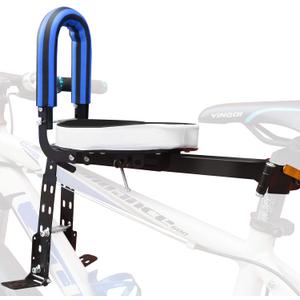 Child Bike Seat, Portable Retractable Foldable Front Mounted Kids Bike Seat, Suitable for Children 1~3 Years, Detachable Child Bike Seat Suitable for All Types of Bicycles (Blue)