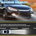 Led Fog Lights Compatible With 2016 2017 Honda Accord Sedan 4dr, Front Bumper Driving Fog Lamps With Switch And Wiring Harness (Clear Lens, 1 Pair)